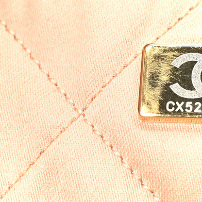 Shiny Calfskin Quilted Large Chanel 22 Brown