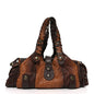 Snakeskin Silverado Shoulder Bag Brown