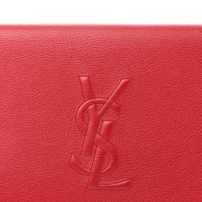 Calfskin Monogram Large Belle De Jour Clutch Red