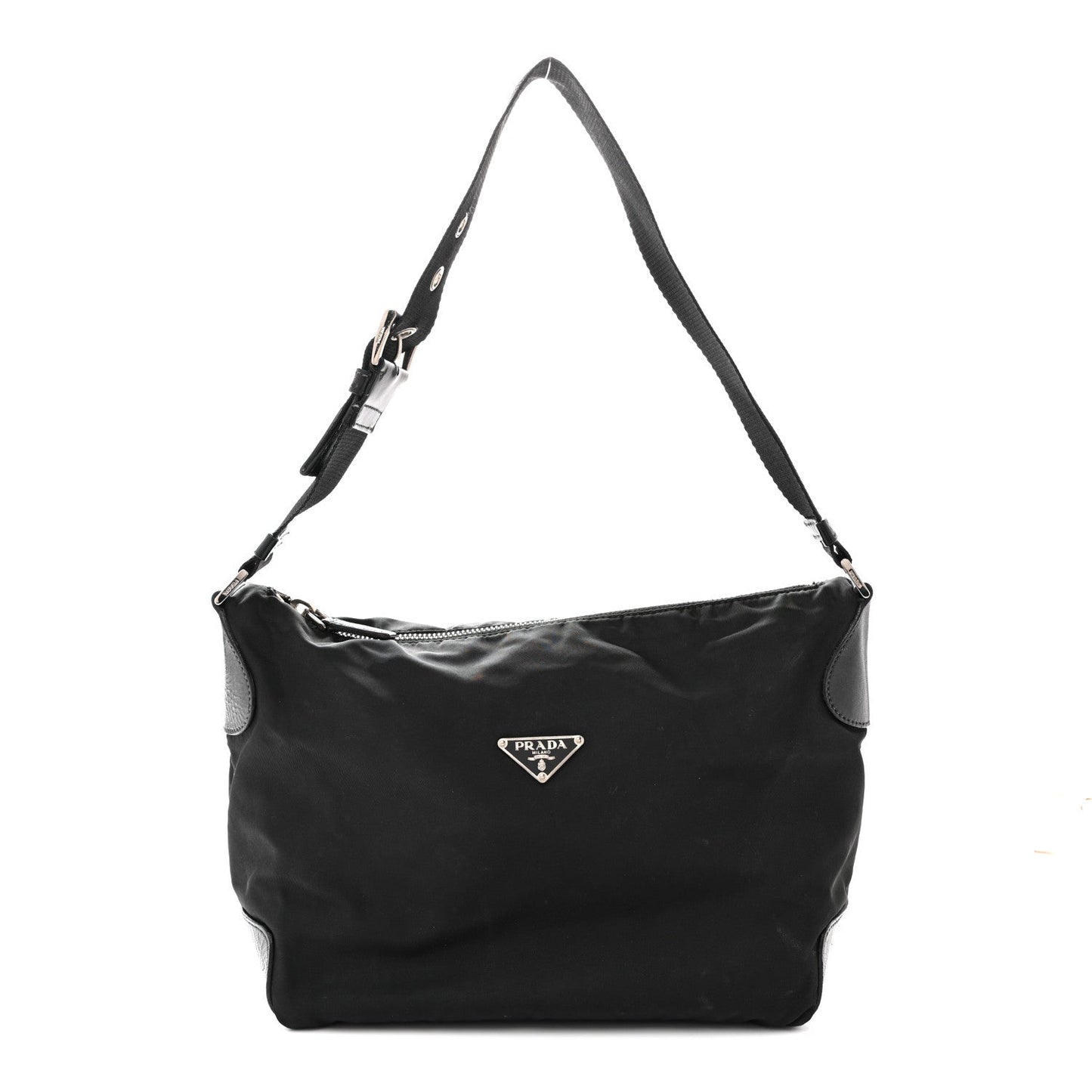 Nylon Shoulder Bag  Black