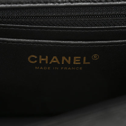 Lambskin Quilted Mini Rectangular Flap Black