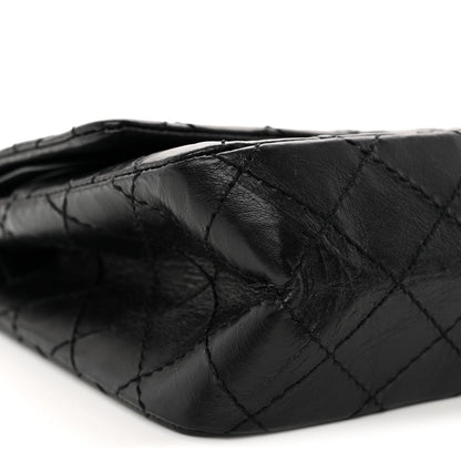 Aged Calfskin Quilted 2.55 Reissue 225 Flap So Black