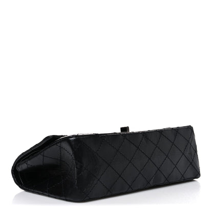 Aged Calfskin Quilted 2.55 Reissue 225 Flap  So Black