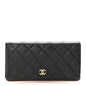 Caviar Quilted Yen Wallet Black