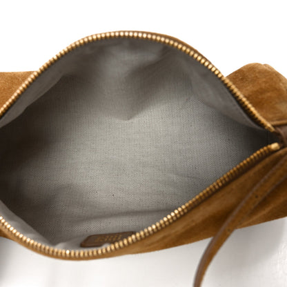Suede Pouch Olive Green
