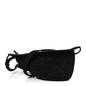 Suede Small Slouchy Banana Bag Black