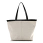 Canvas Mix Nappa Intrecciato Medium Flip Flap Tote Natural Fondant