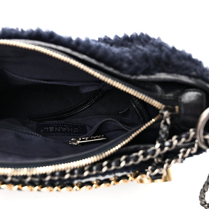 Shearling Small Gabrielle Hobo Navy