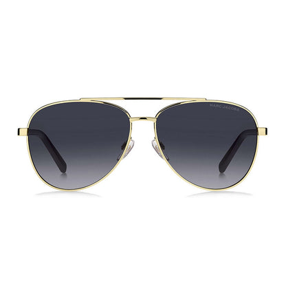 Marc Jacobs Sunglasses Aviator Full Rim, Gold/Black Frame and Dark Grey Gradient Lens MARC760/S0RHL9O