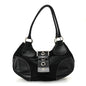 Tessuto Nylon Moon Shoulder Bag Black