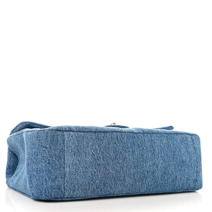 Denim Small Souplissimo Maxi Flap Blue