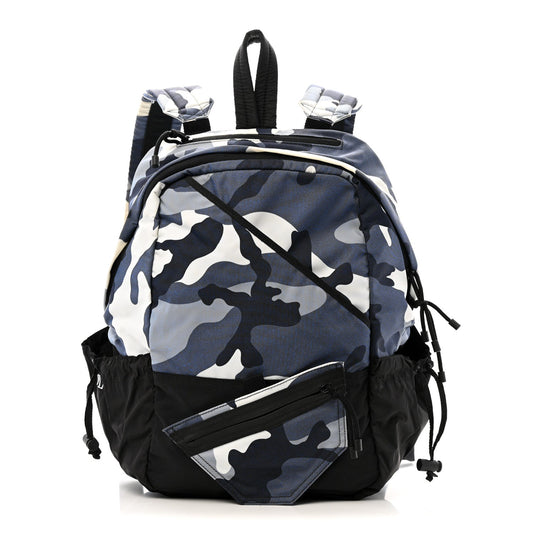 Nylon Camouflage Backpack Blue