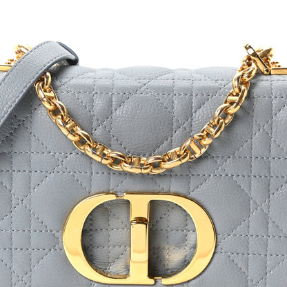 Calfskin Cannage Small Caro Bag Cloud Blue