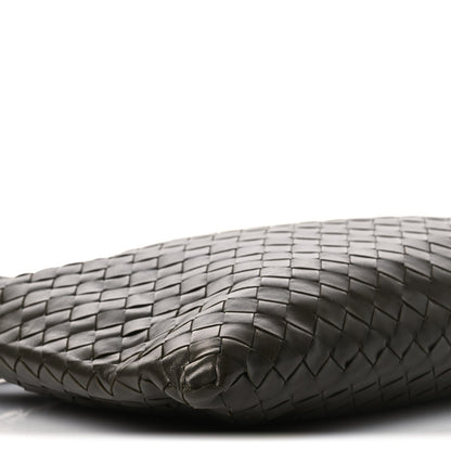 Calfskin Intrecciato Small Hop Kaki