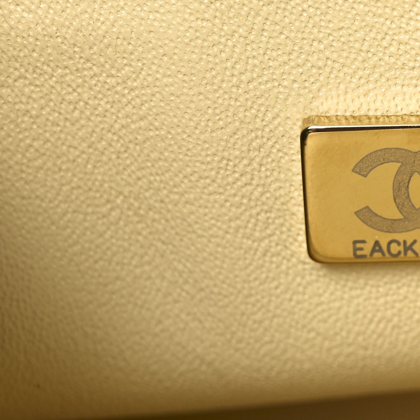 Lambskin Quilted Mini Rectangular Flap Light Yellow