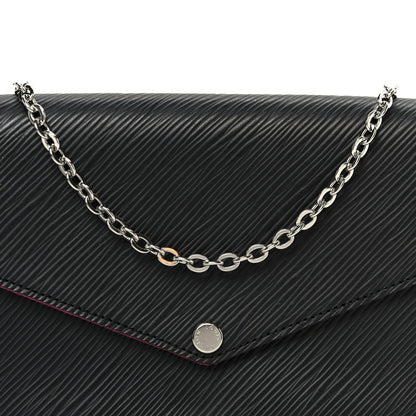 Epi Pochette Felicie Black Hot Pink