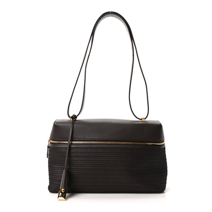 Ox Calfskin Woven Extra Bag L27  Colour Pecora Nera