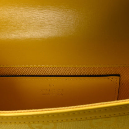 GG Monogram Scratch Lux Calfskin Mini Luce Shoulder Bag Yellow