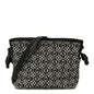 Jacquard Anagram Calfskin Mini Flamenco Knot Clutch Navy Black