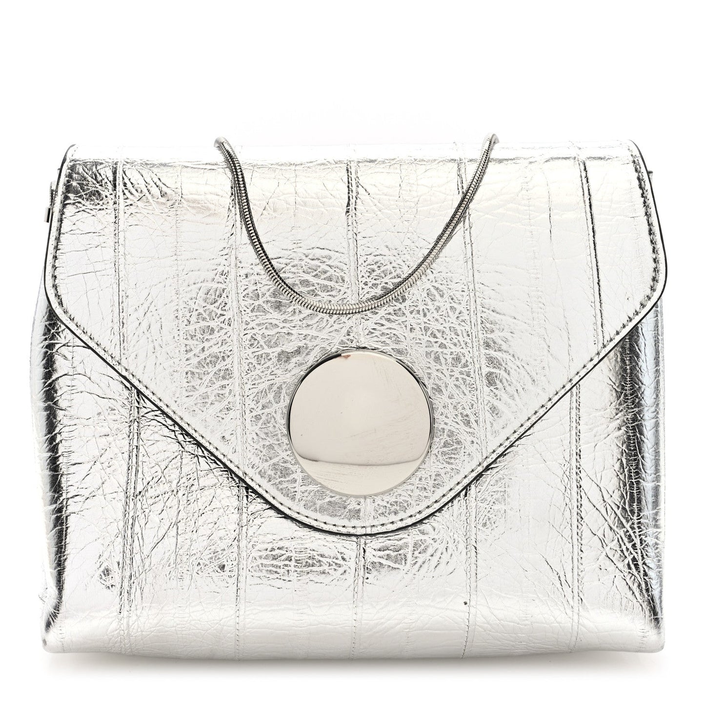 Metallic Eelskin Bobbi Bag Silver