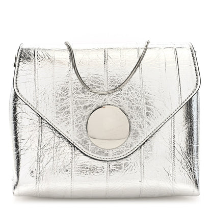 Metallic Eelskin Bobbi Bag Silver
