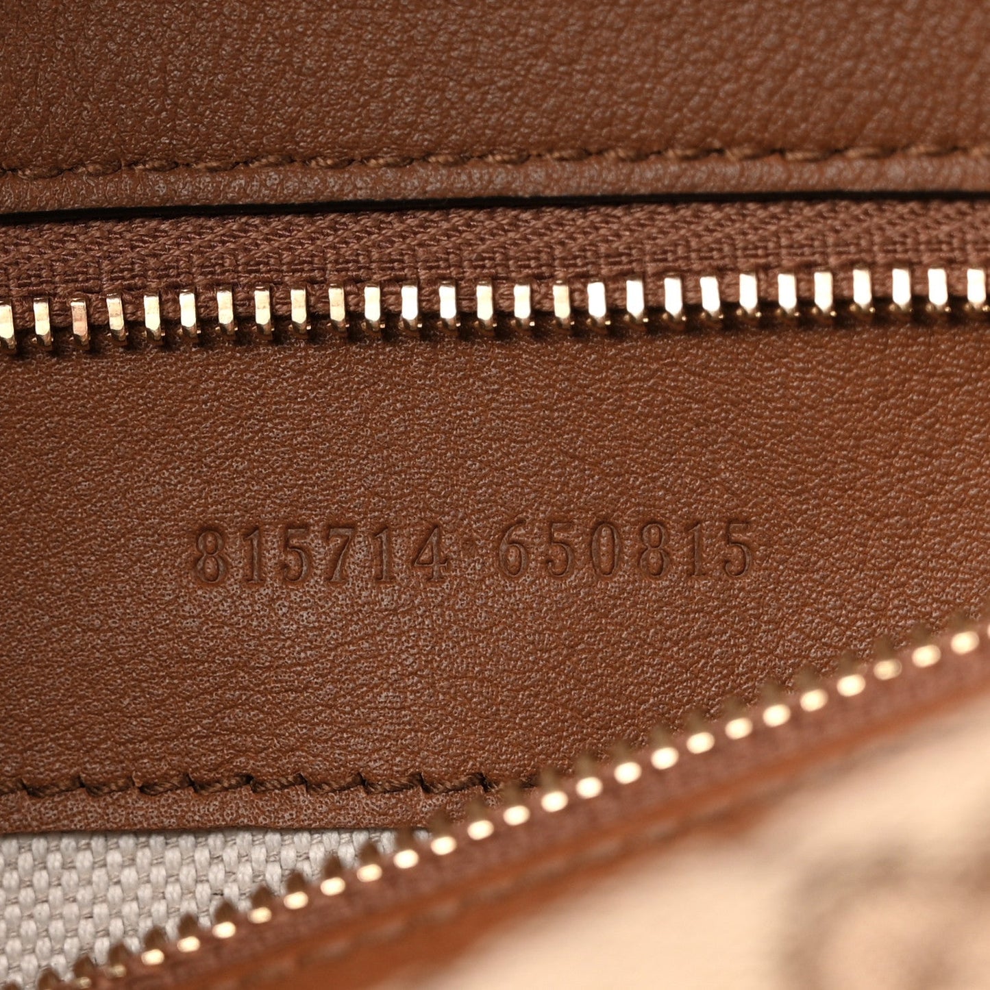 GG Monogram Calfskin Medium Blondie Top Handle Bag Beige Dark Brown