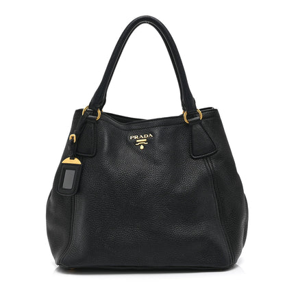 Vitello Daino Tote Black