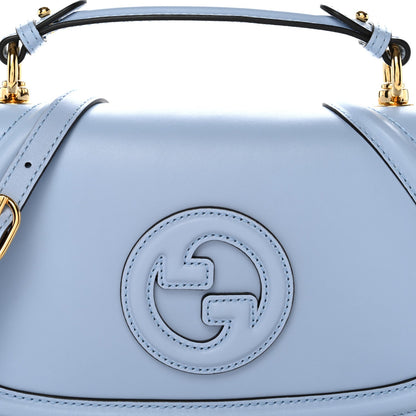 Roxy Calfskin Medium Blondie Top Handle Bag Cloudy Blue