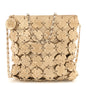 Metallic Calfskin Medallion Shoulder Bag Gold