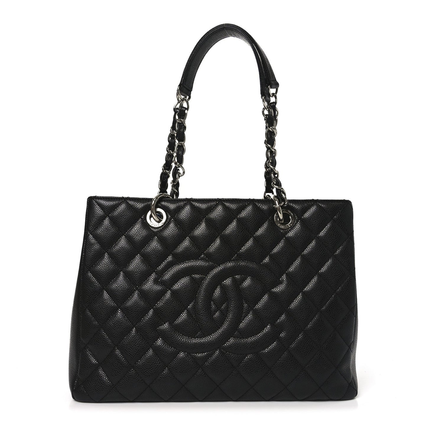 Caviar Quilted Grand Shopping Tote GST Black