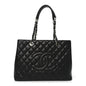 Caviar Quilted Grand Shopping Tote GST Black