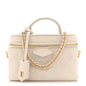 Lambskin Embossed Monogram Coussin Vanity PM  Cream