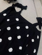CHANEL 23K CAMÉLIA OFF SHOULDER TIE TOP