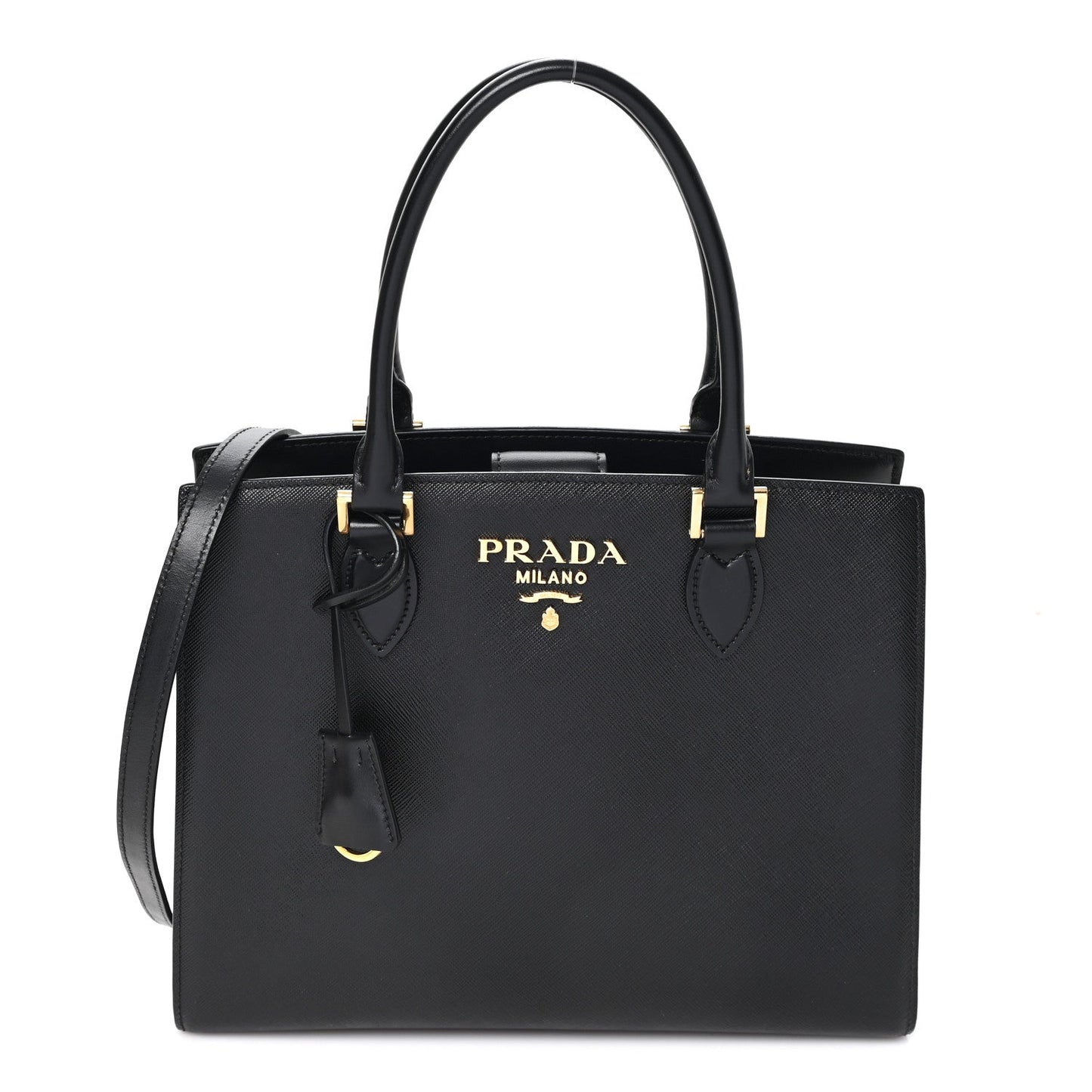 Saffiano Soft Calfskin Large Tote Black