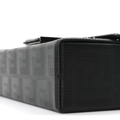 Vitello King FF Lines Embossed Baguette Soft Trunk Black