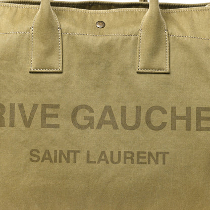 Canvas Rive Gauche Maxi Tote Fir Green