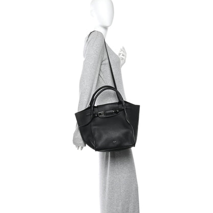 Supple Grained Calfskin Small Big Bag Black