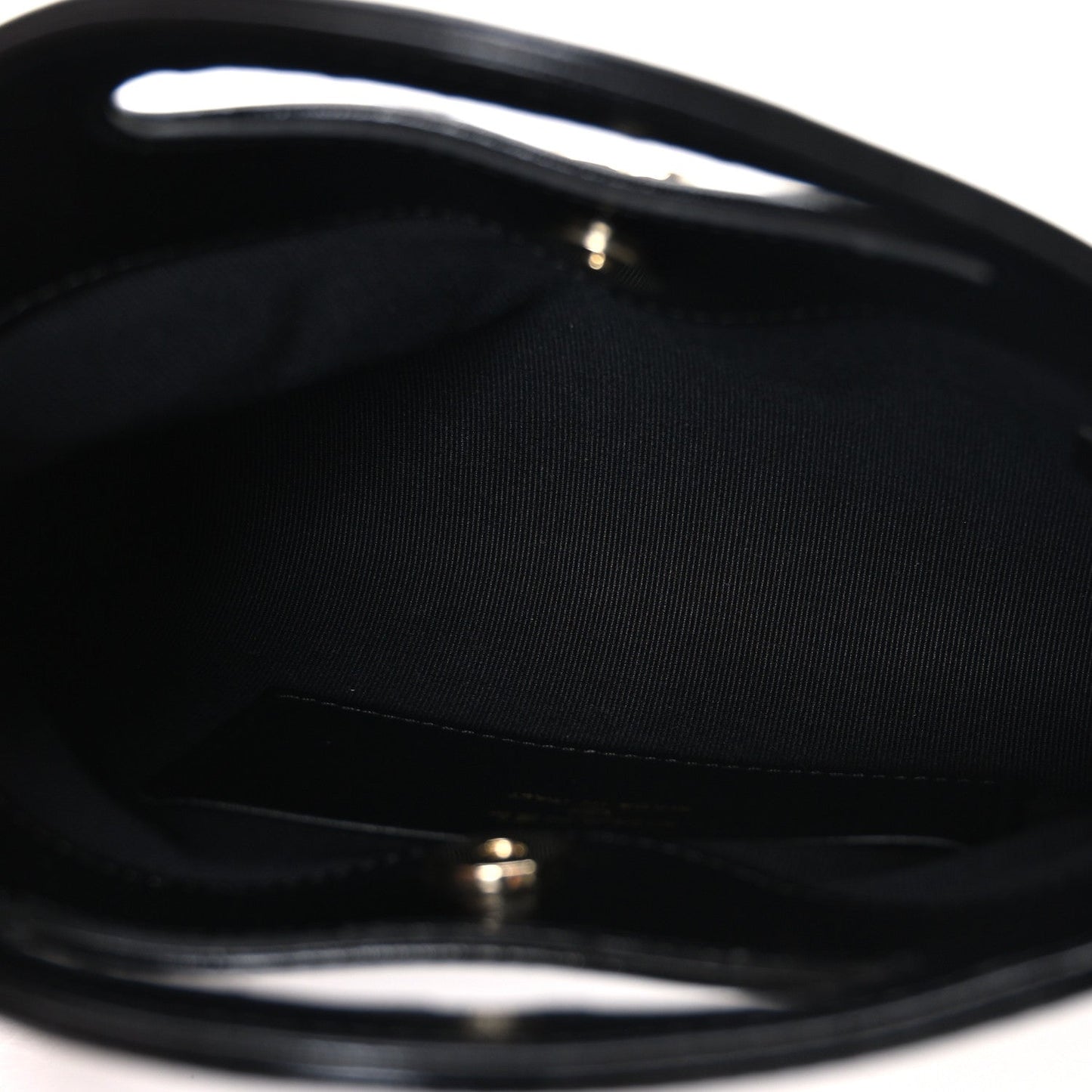 Shiny Crumpled Calfskin Quilted Nano 31 Shopping Bag Black