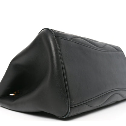 Calfskin New Wave Chain Tote Black