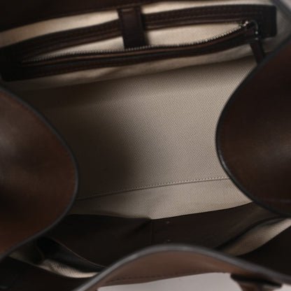 Polished Saddle Calfskin Soft Margaux 15 Chestnut