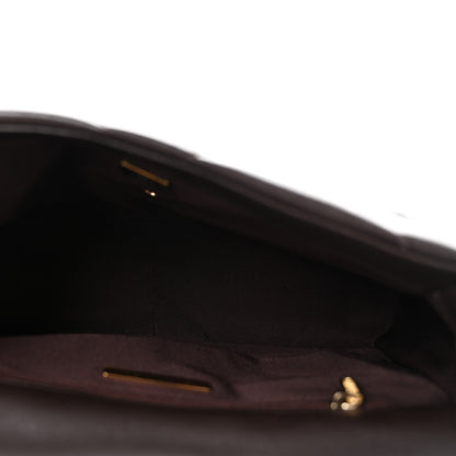 Lambskin Quilted Medium Chanel 19 Flap Dark Brown