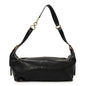 Shiny Grained Calfskin Macrocannage Medium D-Journey Bag Black