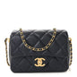 Iridescent Caviar Quilted Mini My Perfect Flap Black