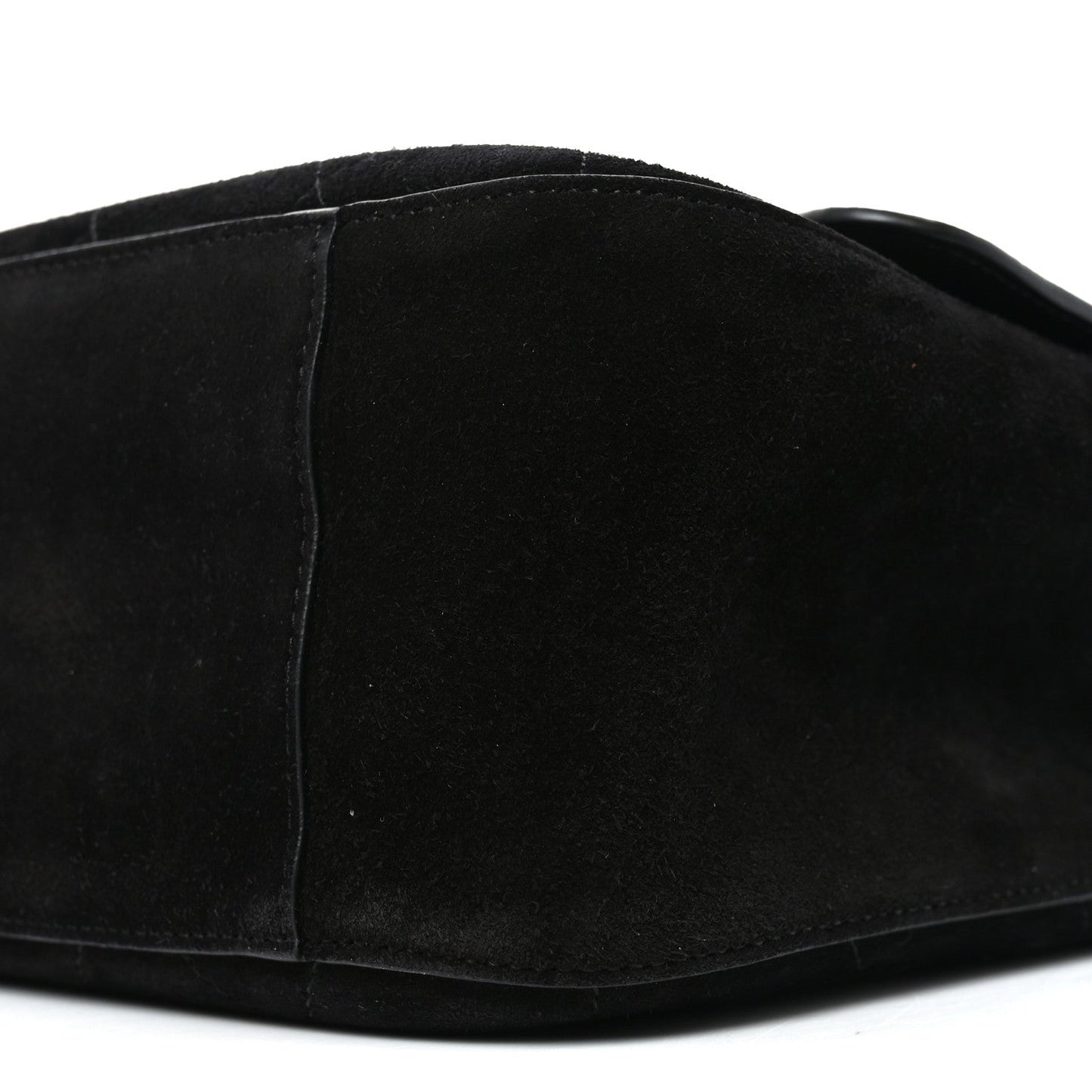 Suede Calfskin Small Souplissimo Maxi Flap Black