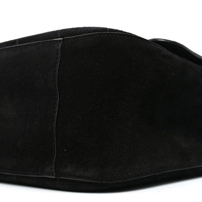 Suede Calfskin Small Souplissimo Maxi Flap Black