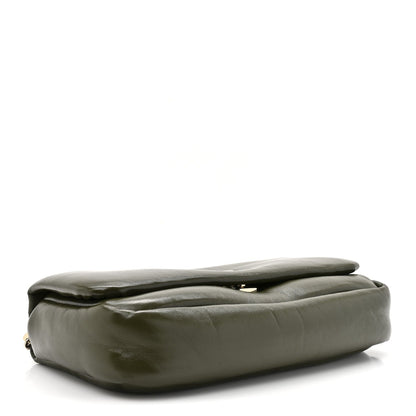 Lambskin Mini GG Milano Top Handle Shoulder Bag Green