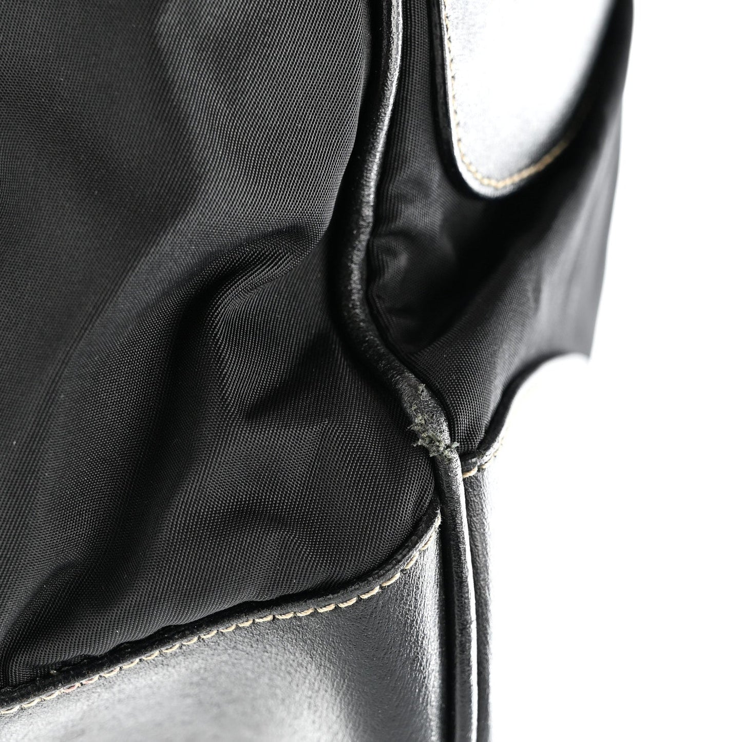 Tessuto Nylon Moon Shoulder Bag Black