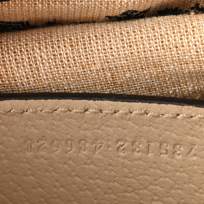 GG Supreme Monogram Textured Dollar Calfskin Web Small Ophidia GG Handbag Beige Mystic White Oatmeal