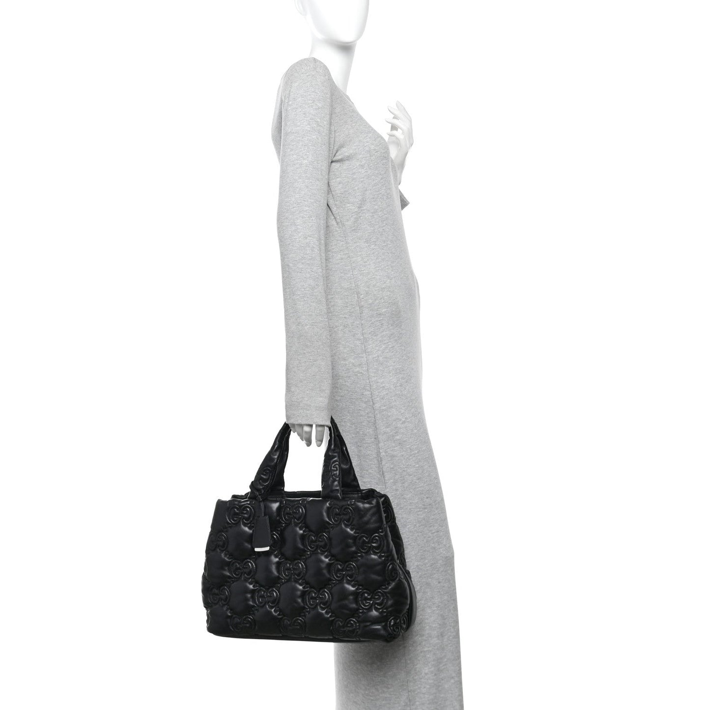 Calfskin GG Matelasse Large Tote Black