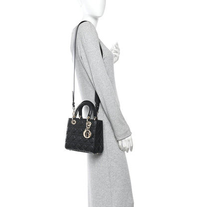 Lambskin Cannage Small My ABCDior Lady Dior Black